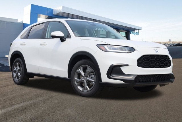 2027 Honda HR-V LX AWD CVT in Platinum White Pearl — front three-quarter view