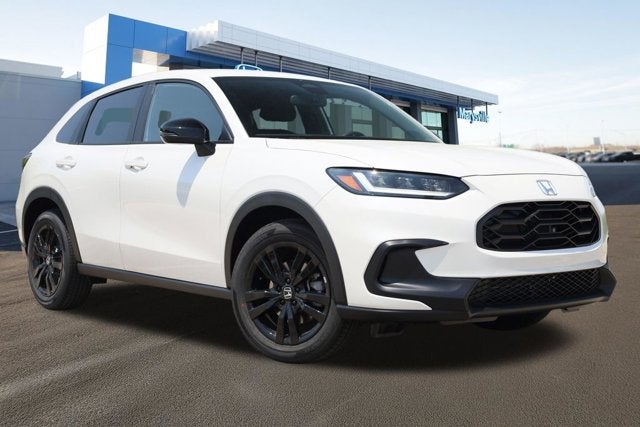 2027 Honda HR-V Sport AWD CVT in Platinum White Pearl — front three-quarter view