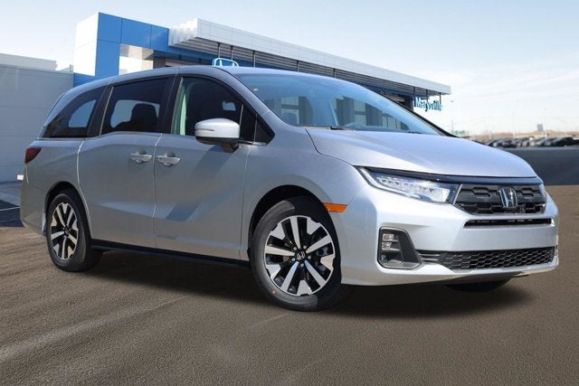 2026 Honda Odyssey EX-L Auto in Solar Silver Metallic — front three-quarter view