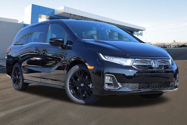 2026 Honda Odyssey Sport-L Auto in Crystal Black Pearl — front three-quarter view