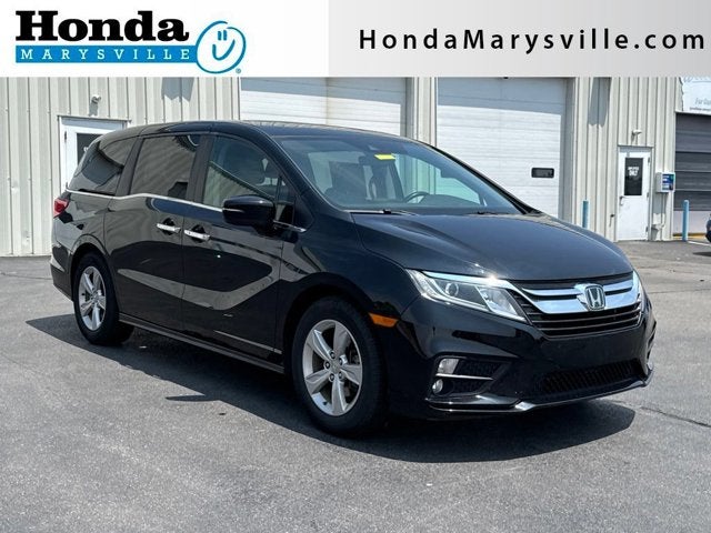 2020 Honda Odyssey EX-L in Crystal Black Pearl — front three-quarter view