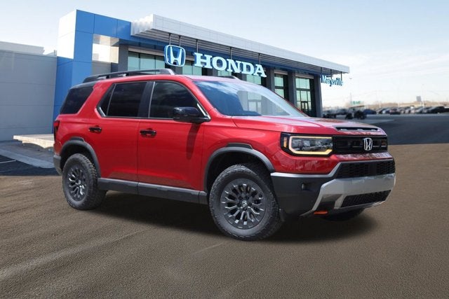2026 Honda Passport TrailSport AWD in Radiant Red Metallic II — front three-quarter view