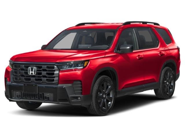 2026 Honda Pilot Sport AWD in Radiant Red Metallic II — front three-quarter view