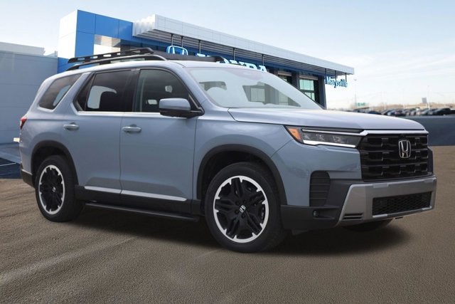 2026 Honda Pilot Touring S AWD in Sonic Gray Pearl — front three-quarter view