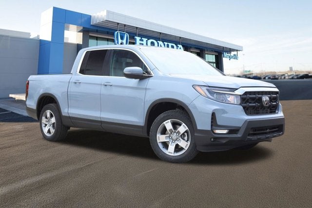 2026 Honda Ridgeline RTL AWD in Sonic Gray Pearl — front three-quarter view