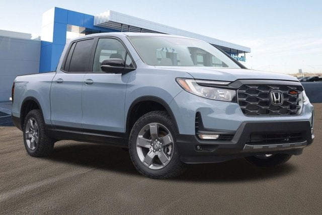 2026 Honda Ridgeline TrailSport AWD in Sonic Gray Pearl — front three-quarter view