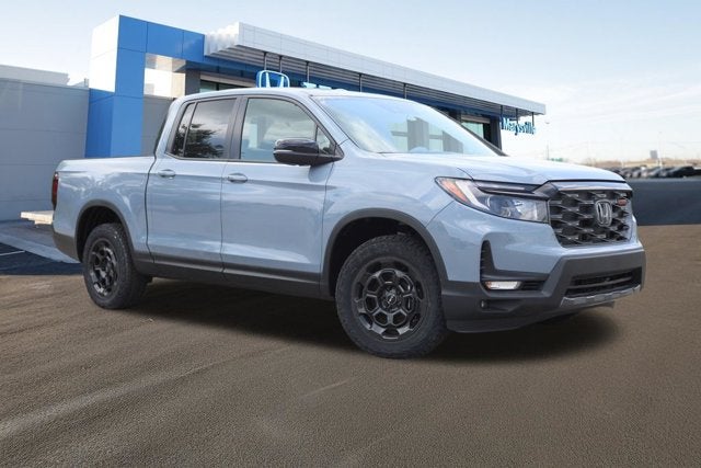 2026 Honda Ridgeline TrailSport+ AWD in Sonic Gray Pearl — front three-quarter view