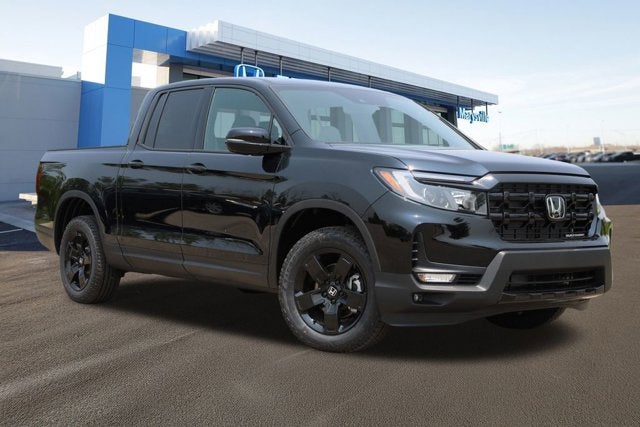 2026 Honda Ridgeline Black Edition in Crystal Black Pearl — front three-quarter view