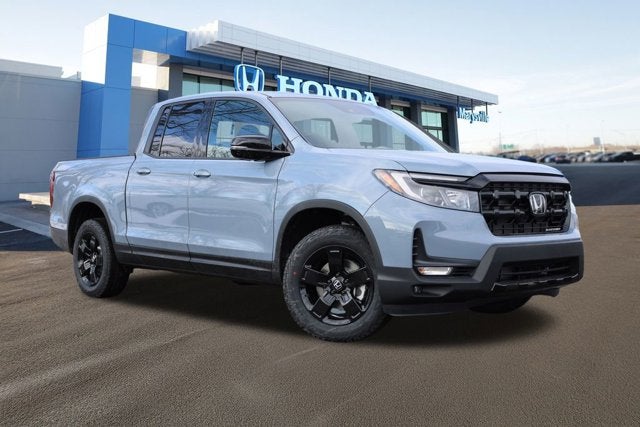 2026 Honda Ridgeline Black Edition in Sonic Gray Pearl — front three-quarter view