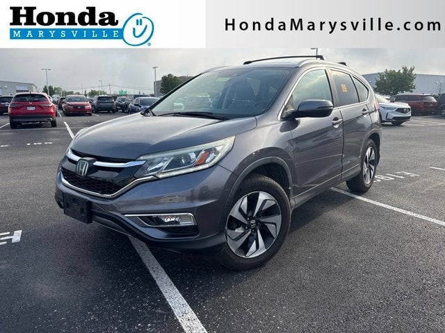 2016 Honda CR-V Touring in Modern Steel Metallic — front three-quarter view