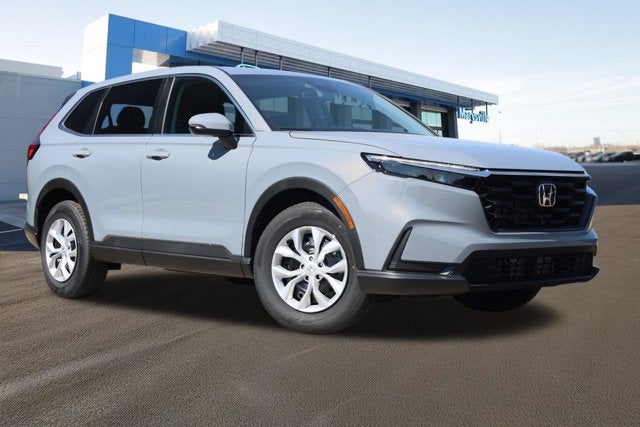 2026 Honda CR-V LX AWD in Urban Gray Pearl — front three-quarter view