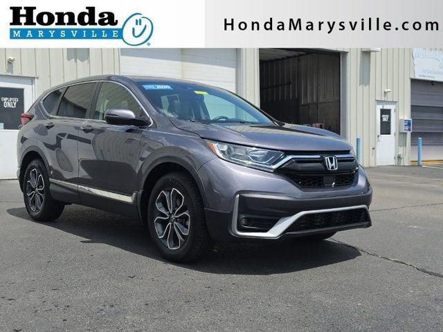 2020 Honda CR-V EX-L in Modern Steel Metallic — front three-quarter view