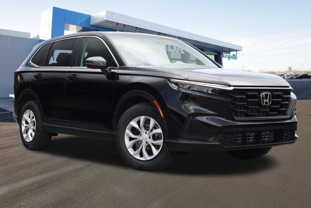 2026 Honda CR-V LX AWD in Crystal Black Pearl — front three-quarter view