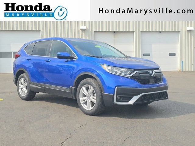 2022 Honda CR-V EX-L in Aegean Blue Metallic — front three-quarter view