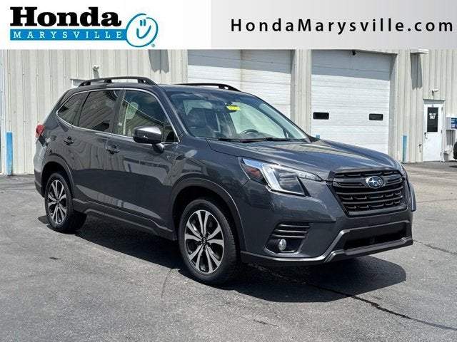 2023 Subaru Forester Limited in Magnetite Gray Metallic — front three-quarter view