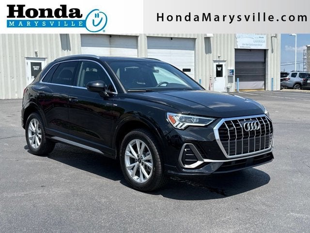 2023 Audi Q3 Premium in Mythos Black Metallic — front three-quarter view