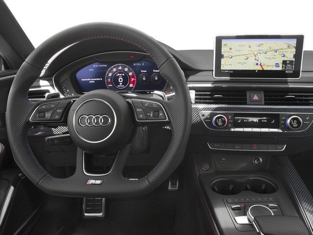 2018 Audi RS 5 2.9T in Daytona Gray Pearl Effect — front three-quarter view