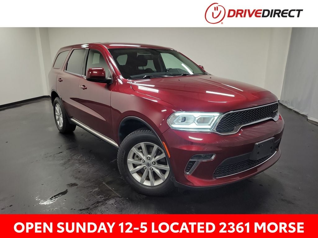 2021 Dodge Durango SXT in Octane Red Pearlcoat — front three-quarter view