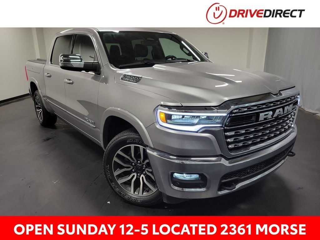 2025 RAM 1500 Limited in Billet Silver Metallic Clearcoat — front three-quarter view