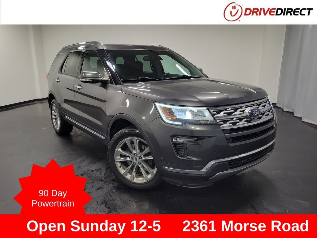 2018 Ford Explorer Limited in Magnetic — front three-quarter view