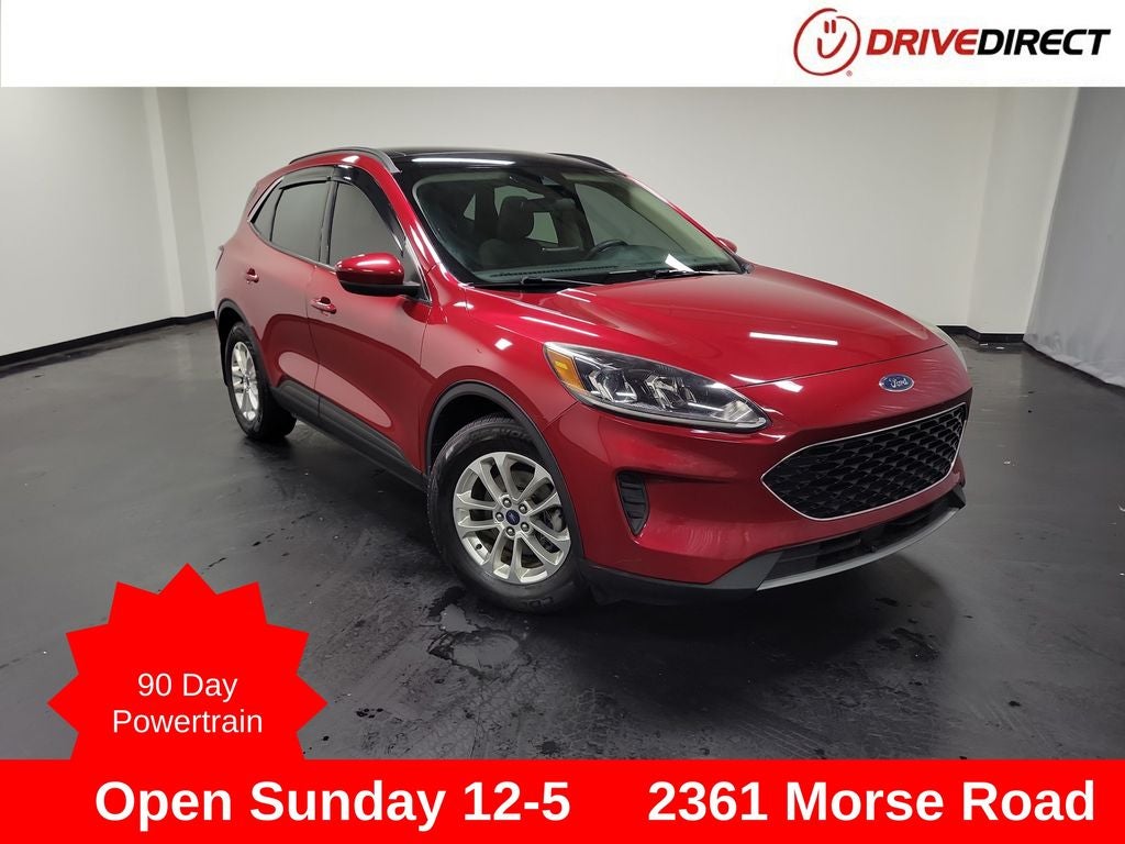 2020 Ford Escape SE in Red Metallic — front three-quarter view