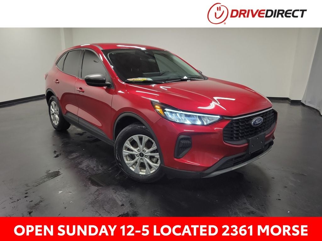 2025 Ford Escape Active in Red Metallic — front three-quarter view