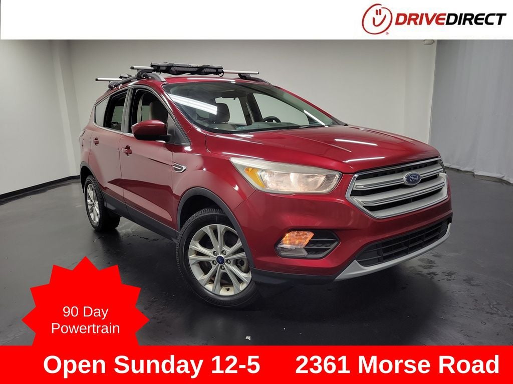 2018 Ford Escape SE in Ruby Red Metallic — front three-quarter view