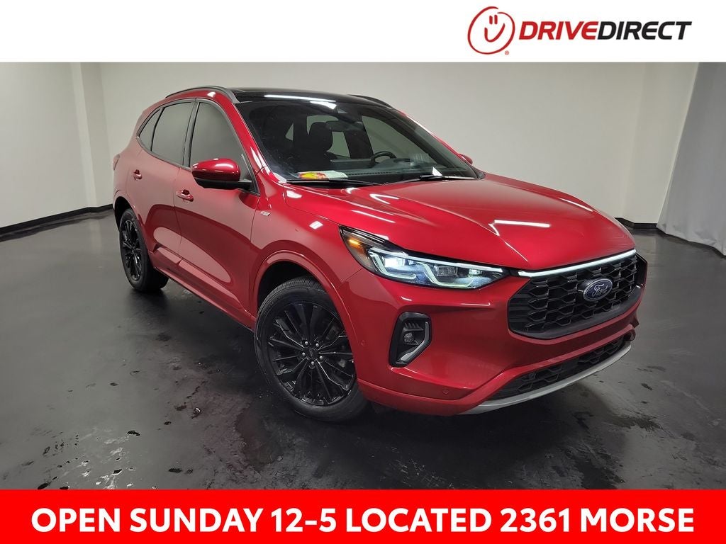 2023 Ford Escape ST-Line Elite in Red Metallic — front three-quarter view