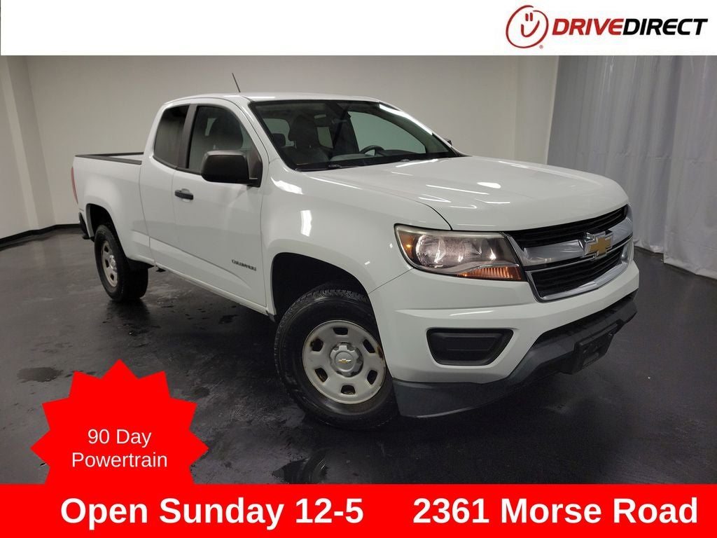 2015 Chevrolet Colorado Work Truck in Summit White — front three-quarter view
