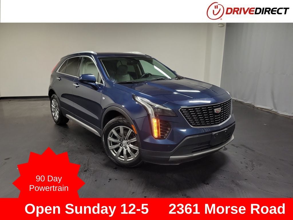 2020 Cadillac XT4 Premium Luxury in Twilight Blue Metallic — front three-quarter view