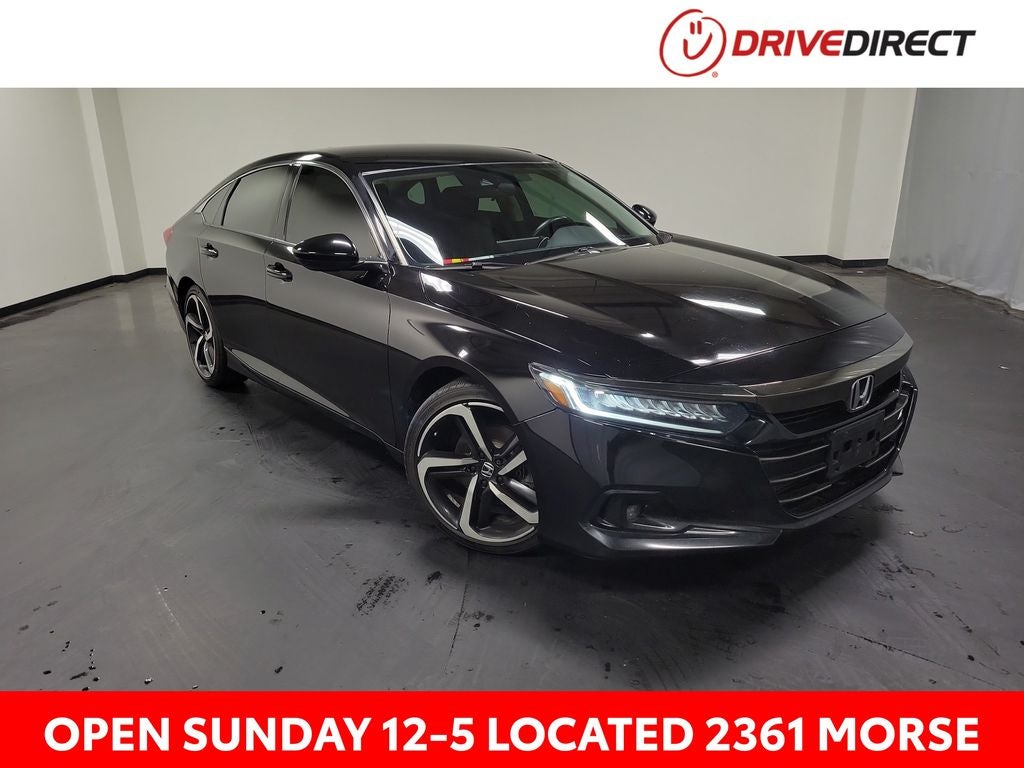 2021 Honda Accord Sport Special Edition in Crystal Black Pearl — front three-quarter view