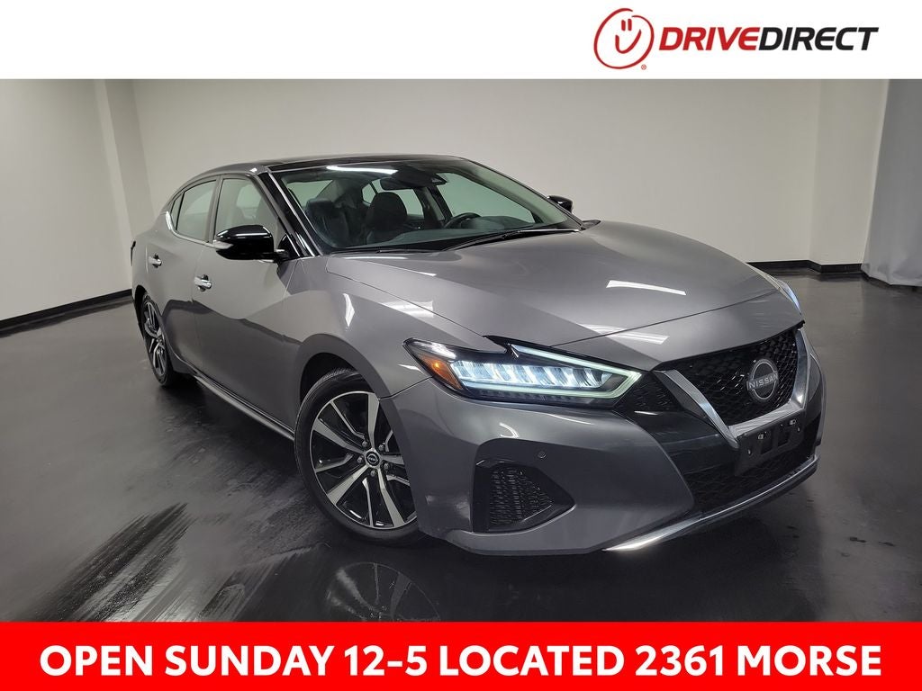 2023 Nissan Maxima 3.5 SL in Gun Metallic — front three-quarter view