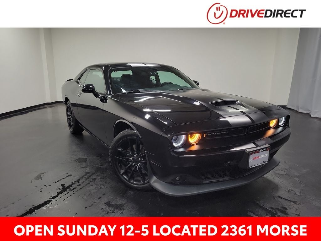 2022 Dodge Challenger GT in Pitch Black Clearcoat — front three-quarter view