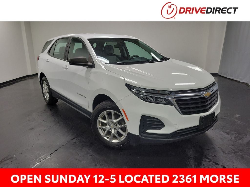 2022 Chevrolet Equinox LS in Summit White — front three-quarter view