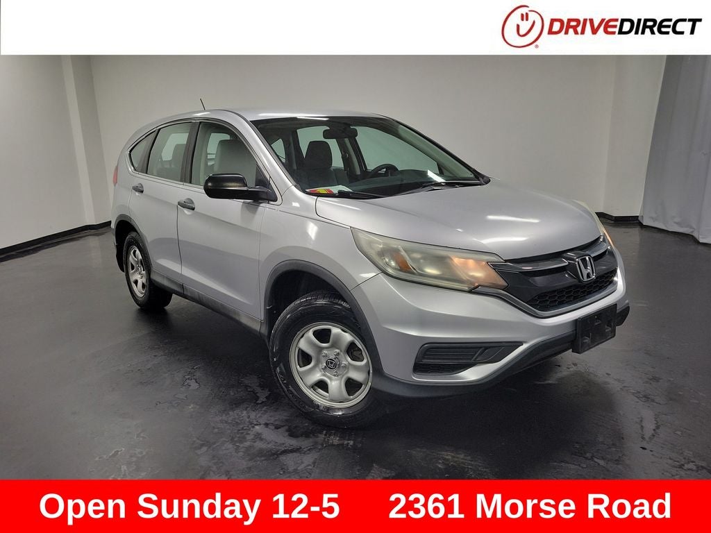 2016 Honda CR-V LX in Alabaster Silver Metallic — front three-quarter view