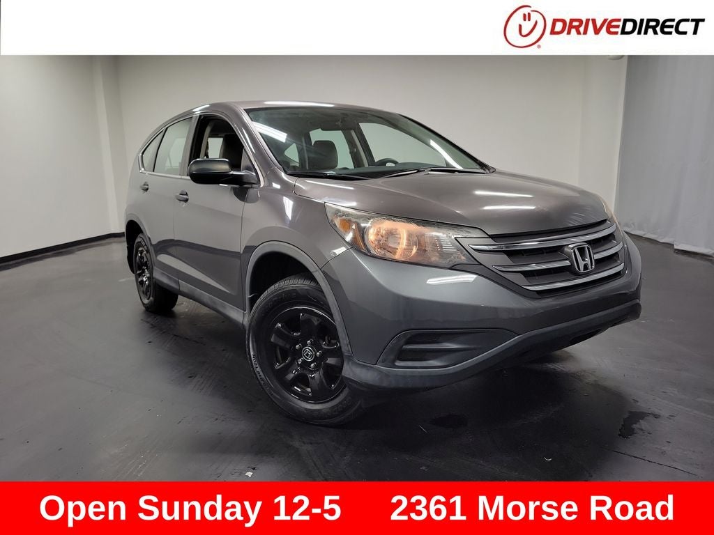 2014 Honda CR-V LX in Polished Metal Metallic — front three-quarter view