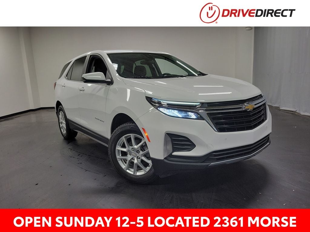2023 Chevrolet Equinox LT in Summit White — front three-quarter view