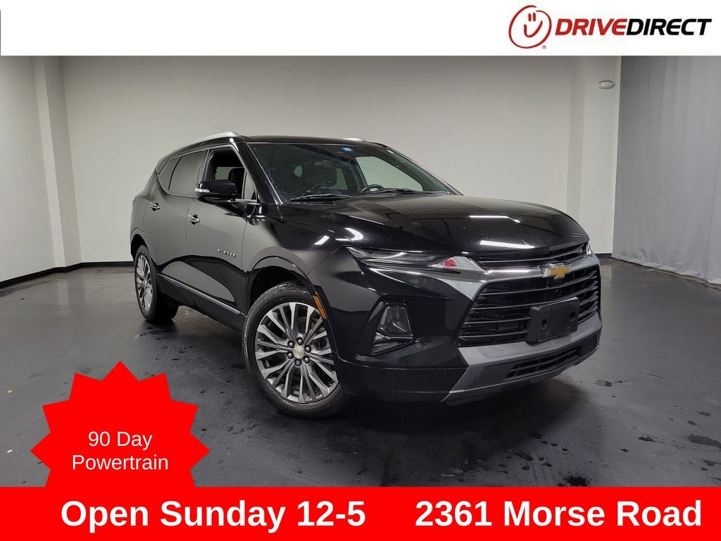 2020 Chevrolet Blazer Premier in Black — front three-quarter view