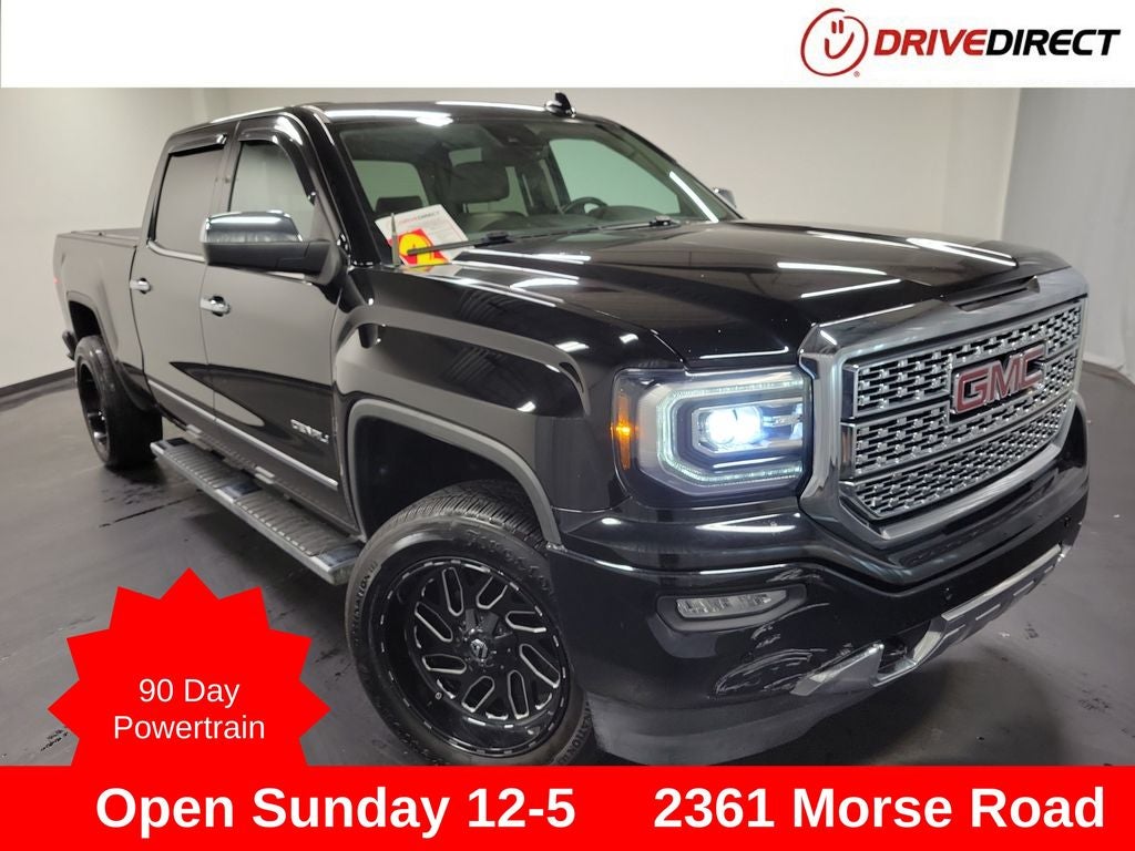 2017 GMC Sierra 1500 Denali in Onyx Black — front three-quarter view