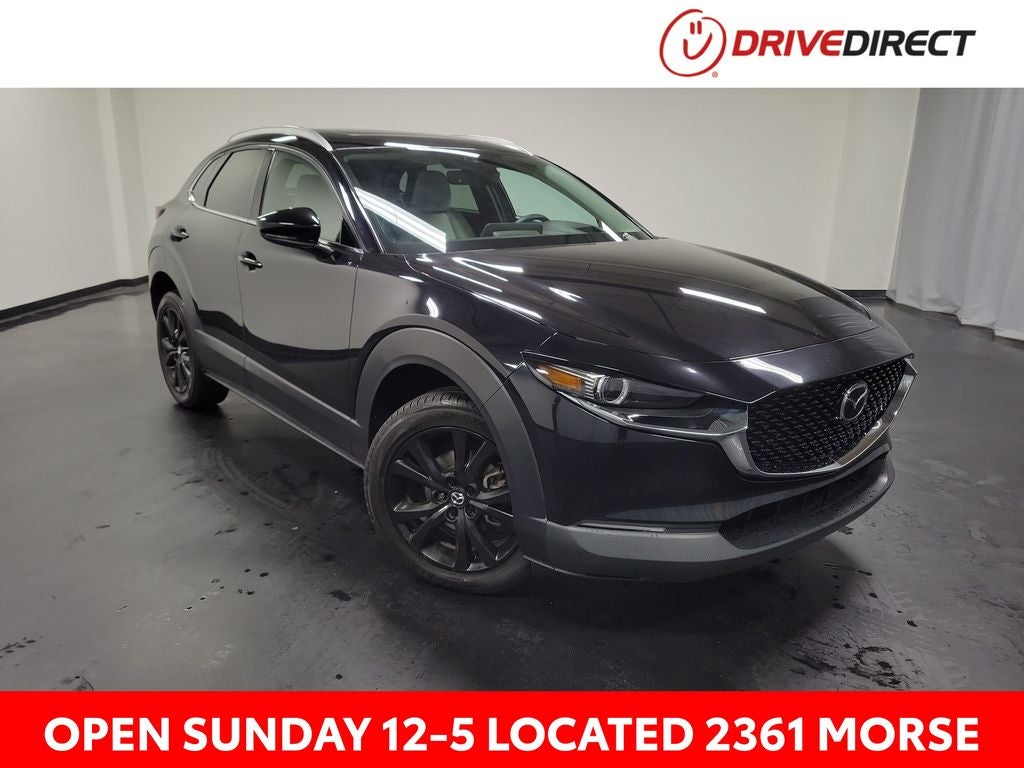 2023 Mazda Mazda CX-30 2.5 Turbo Premium Package in Jet Black Mica — front three-quarter view
