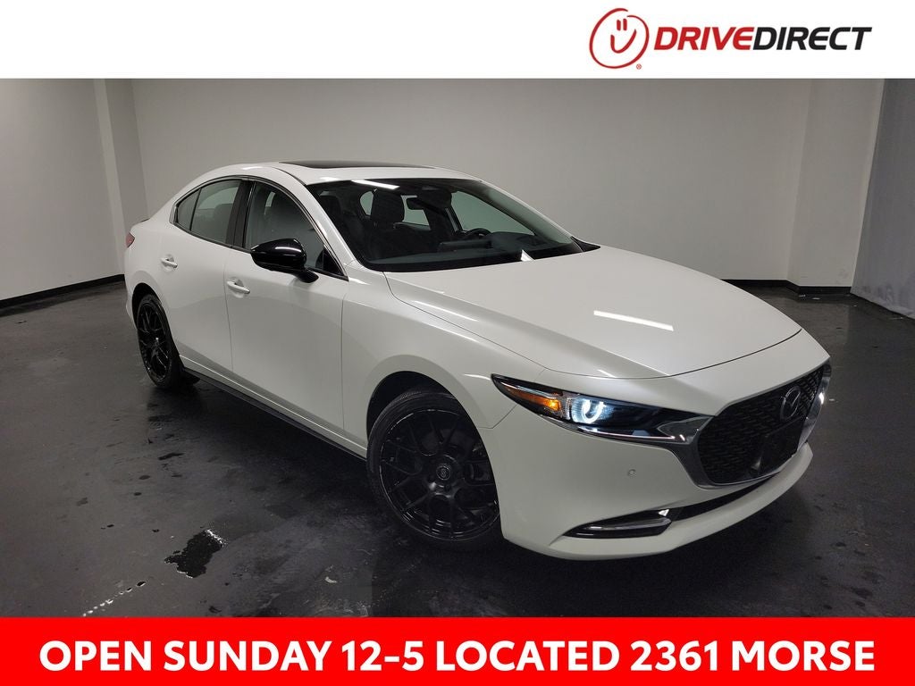2024 Mazda Mazda3 2.5 Turbo Premium Plus Package in Snowflake White Pearl Mica — front three-quarter view