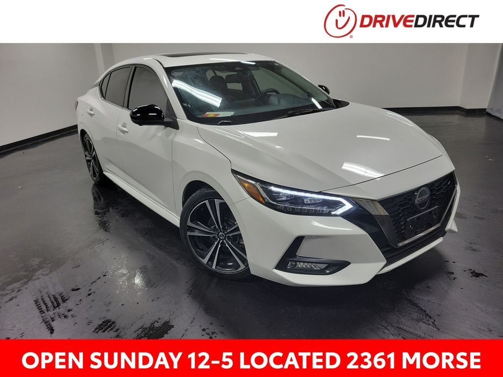 2021 Nissan Sentra SR in Aspen White Tricoat — front three-quarter view