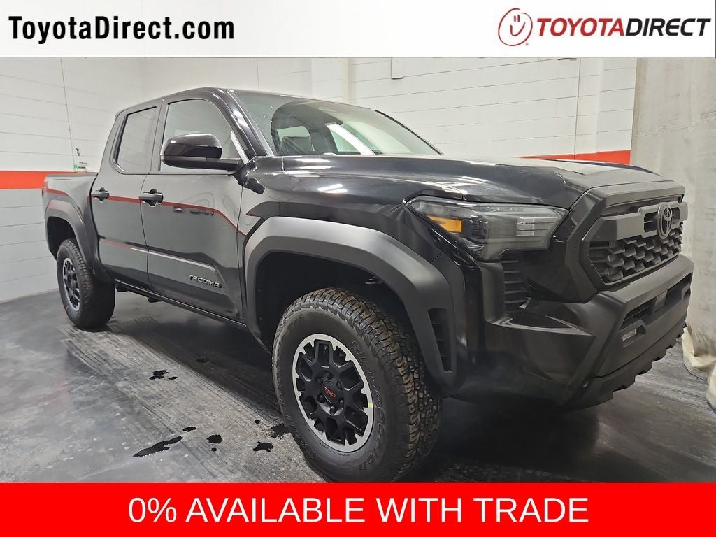 2026 Toyota Tacoma TRD Off-Road in Black — front three-quarter view
