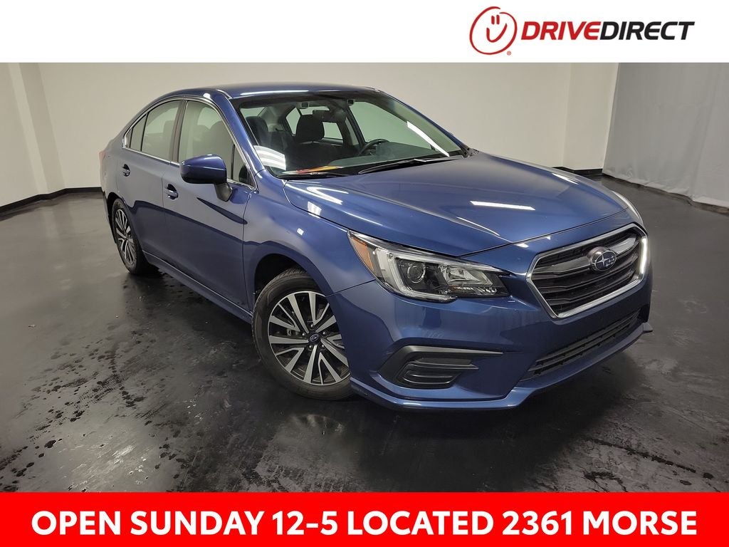 2019 Subaru Legacy 2.5i Premium in Abyss Blue Pearl — front three-quarter view