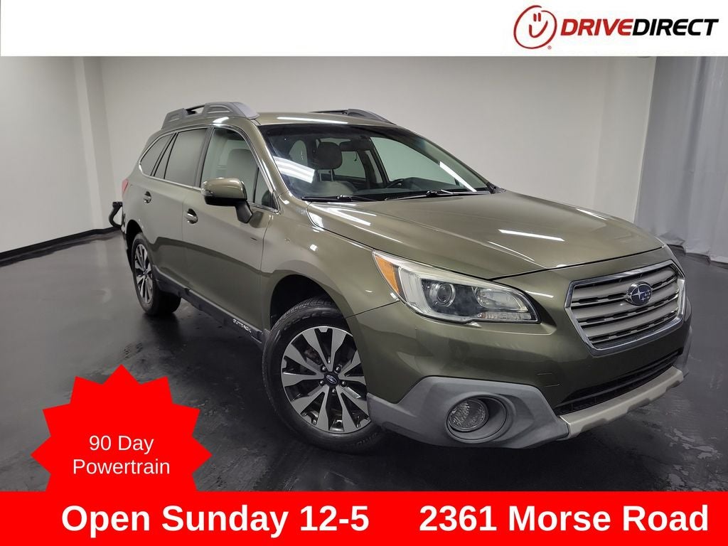 2016 Subaru Outback 3.6R Limited in Wilderness Green Metallic — front three-quarter view