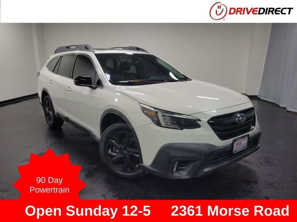 2020 Subaru Outback Onyx Edition XT in Crystal White Pearl — front three-quarter view