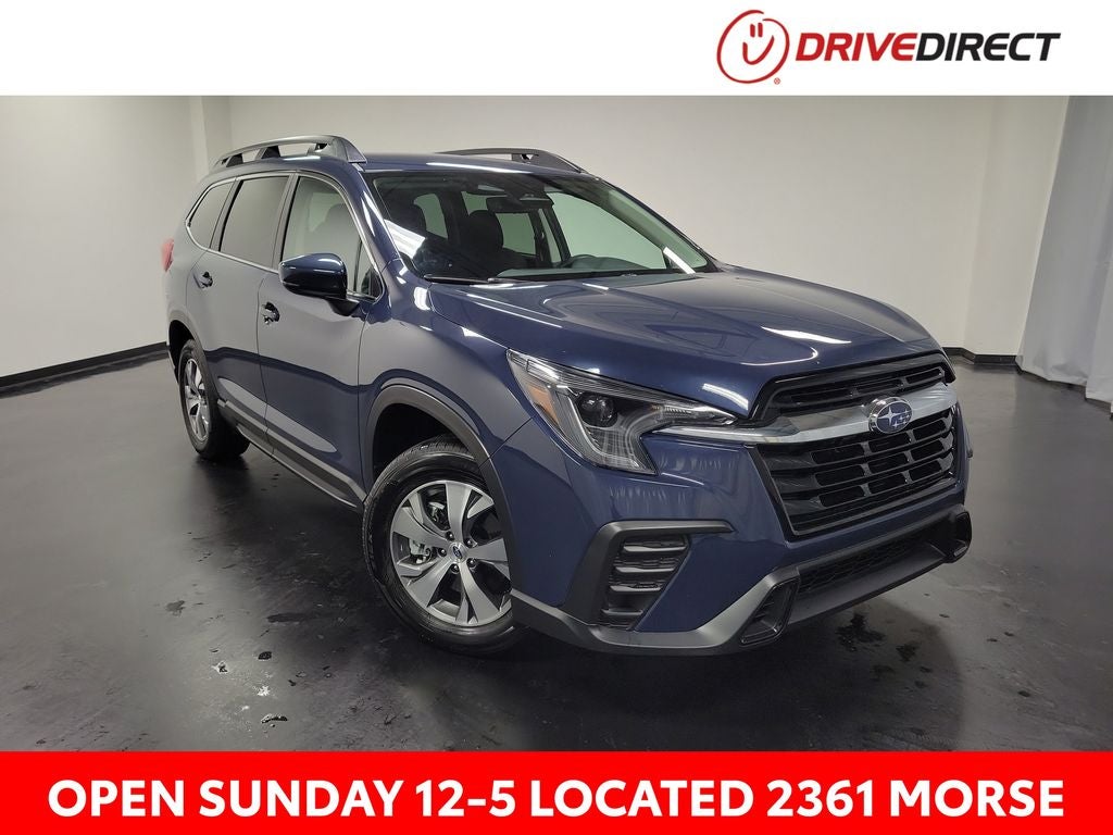 2025 Subaru Ascent Premium in Cosmic Blue — front three-quarter view