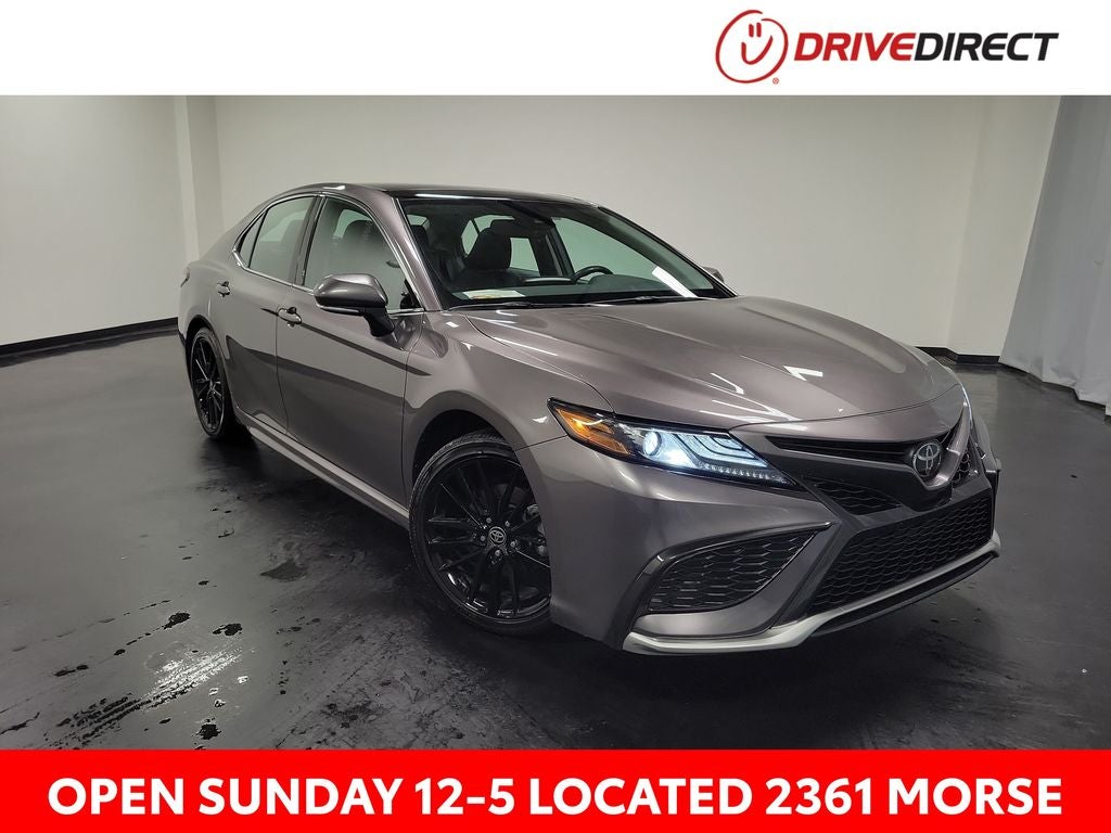 2024 Toyota Camry XSE in Predawn Gray Mica — front three-quarter view