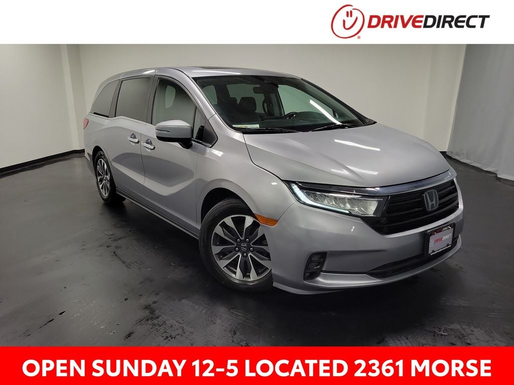 2022 Honda Odyssey EX-L in Lunar Silver Metallic — front three-quarter view