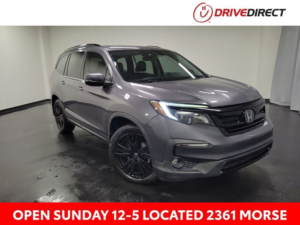 2021 Honda Pilot Special Edition in Modern Steel Metallic — front three-quarter view